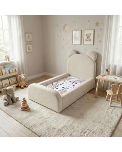 Cama Montessoriana Juvenil Segura e Confortável Soft Marfim